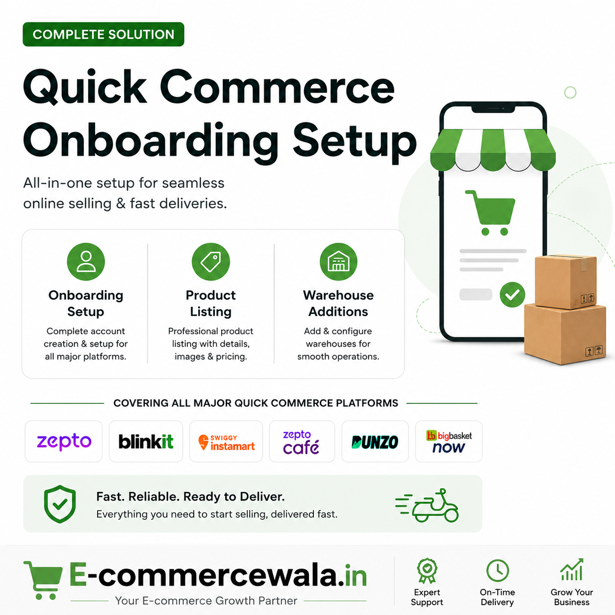 All Major Indian Quick Commerce Account Setup | Up to 50 Product Listings | Inventory Management | Store Setup | Only ₹9,999