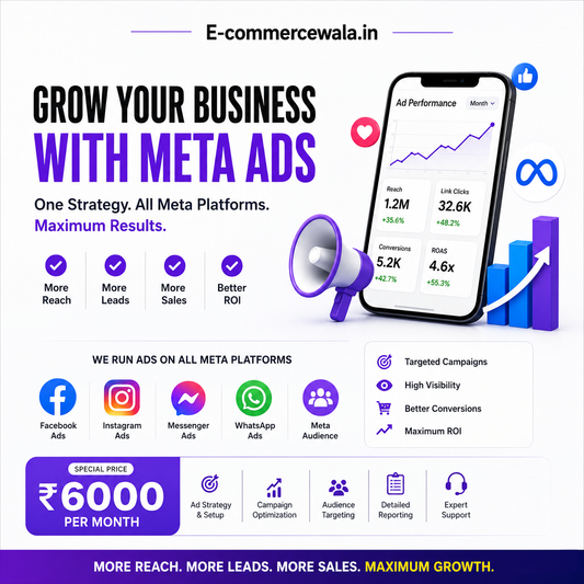 Meta Ads Management Service | Facebook, Instagram, Messenger & WhatsApp Advertising | Monthly Campaign Management | Lead Generation & Sales Growth | ₹6,000/Month